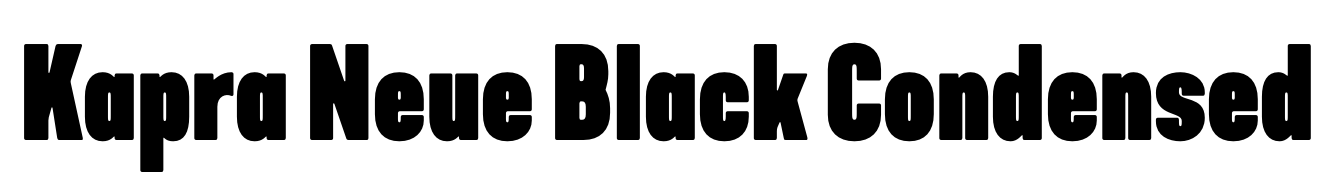 Kapra Neue Black Condensed